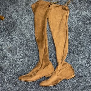Restricted Knee High Suede Boots